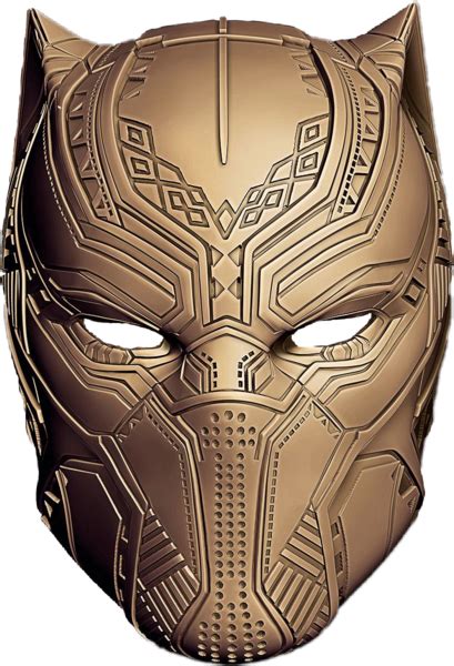 Black Panther Gold Custom Mask Png Official Psds