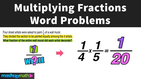 Multiplying Fractions Word Problem Practice Youtube