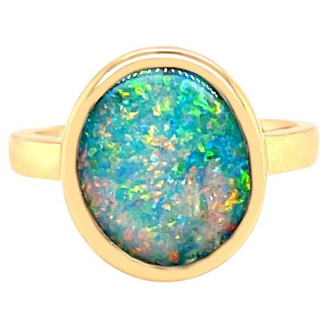 Giulians Contemporary 18k 480ct Australian Boulder Opal Ring At