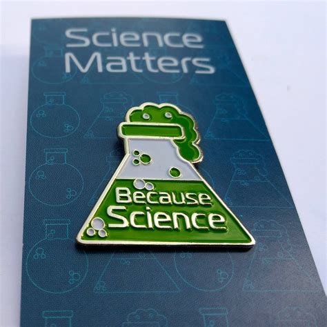 Enamel Pin Because Science Pin Lapel Pin Etsy
