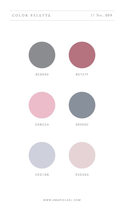 Color Palettes Designed By Amarie Lael Design As Inspiration For The