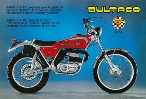 Bultaco Sherpa T 125cc 1976 Model 74 Brochure