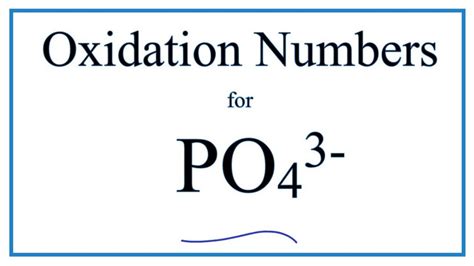 How To Find The Oxidation Number For P In The Po4 3 Ion Phosphate