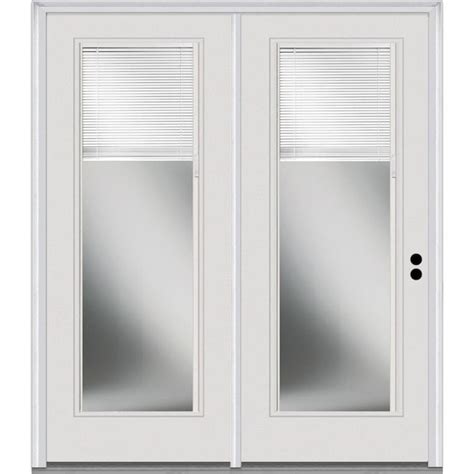 Mmi Door Mmi Door 60 In X 80 In Internal Blinds Clear Glass Full Lite Left Hand Inswing Primed