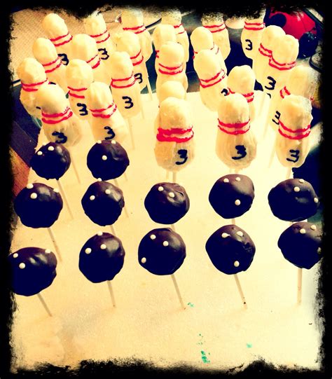 Bowling Pin And Bowling Ball Cake Pops For Mason 3rd Birthday Party 6th