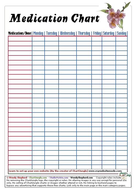 Huge selection of sizes, lowest prices 6 Best Images of Drug Medication Chart Printable - Patient ...