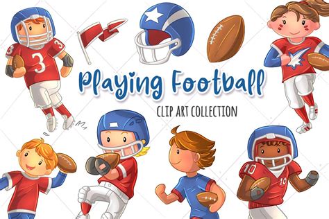 Kids Playing Football Sports Clip Art Collection Cute Football Kawaii
