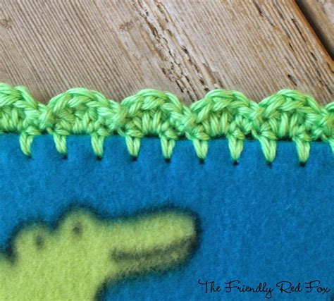 Crochet Edge On Fleece Blanket Tutorial Crochet Blanket Edging