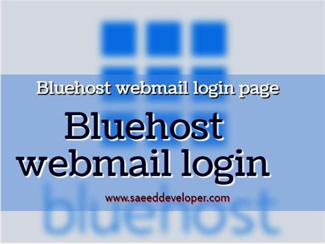 Bluehost Webmail Login Webmail Bluehost Login Page