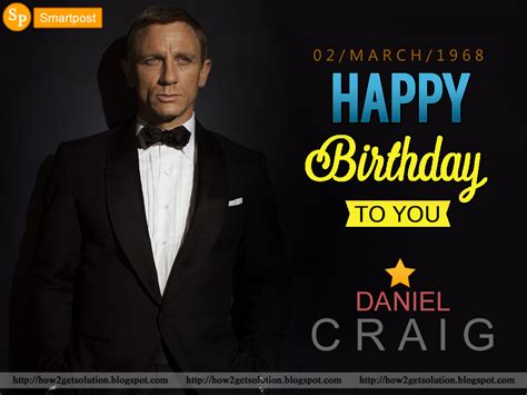 Happy Birthday Photo Daniel Craig Birthday Card Ideas For Recent Uk Born James Bond