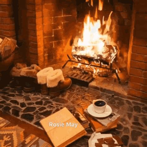 Good Morning Coffee Fireplace Gif Good Morning Coffee Fireplace Discover Share Gifs