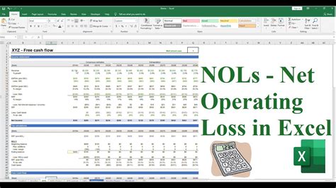 How To Model Net Operating Losses Nols In Excel Investment Banking