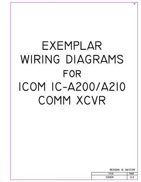 Icom Ic A200 A210 Comm Xcvr Exemplar Wiring Diagrams