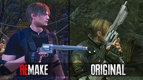 Resident Evil 4 Remake Vs Original Guns Comparison Re4 Remake