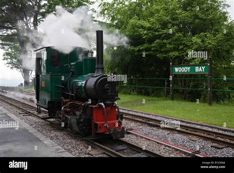 Steam Engine At Woody Bay Station Lynton And Barnstaple Railway Devon