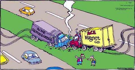funny cartoons joke this accident was bound to happen sooner or later