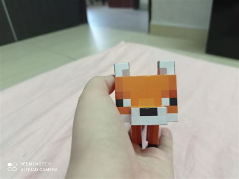 Minecraft Papercraft Baby Fox Papercraft Fox Papercraft Fox Baby Fox