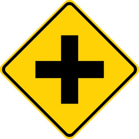 W2 1 Intersection Warning Sign Municipal Supply And Sign Co
