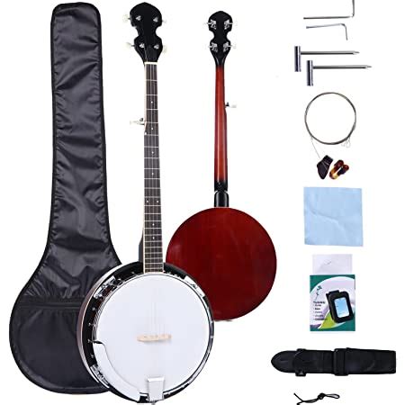 Amazon Com Oscar Schmidt Ob Lh Left Handed String Banjo Cast Tone