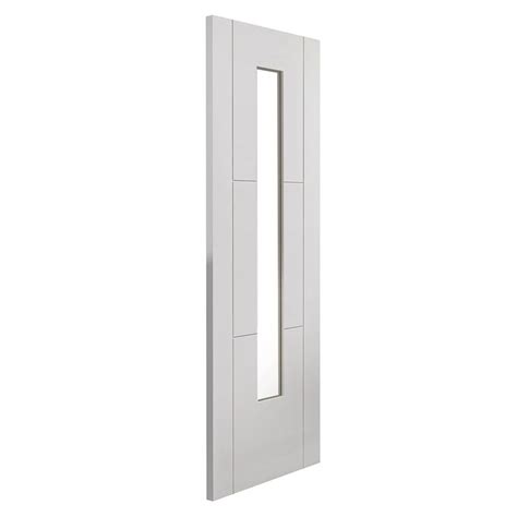 Jb Kind Mistral White Primed 1 Light Clear Glazed Internal Door Door