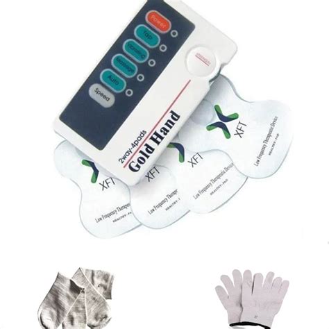 Dual Tens Machine Digital Electric Massager With Conductive Massage Pairs Of Gloves And Socks And 2