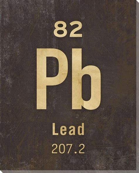 Lead Periodic Table Of Elements Wrapped Canvas Giclee Print Wall