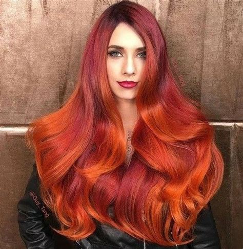 Pin By Angye Chevez On Hair Ideas Red Orange Hair Hair Color Red Ombre Best Ombre Hair