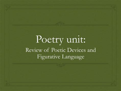 Ppt Poetry Unit Powerpoint Presentation Free Download Id2433917