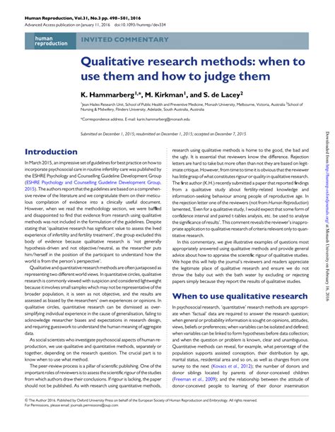 For example, consider a convenience store looking to improve its patronage. (PDF) Qualitative research methods: When to use them and how to judge them