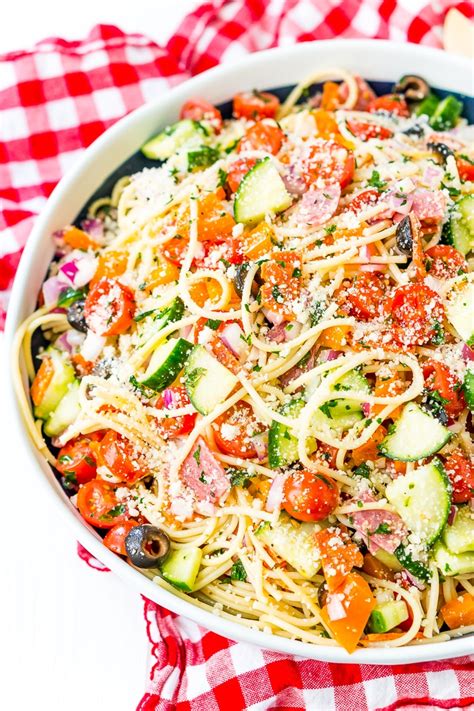 Easy Spaghetti Salad Recipe Sugar And Soul