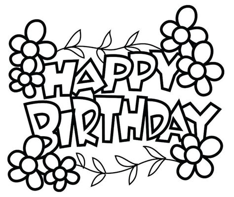 Take A Look At These Happy Birthday Coloring Pages Pdf Coloringfolder