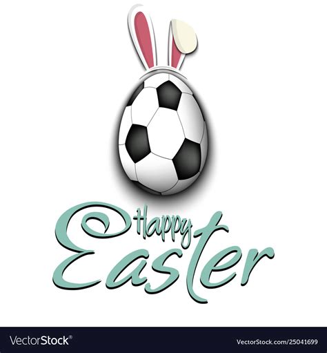 Happy Easter Soccer Ball In Form A Egg Royalty Free Vector