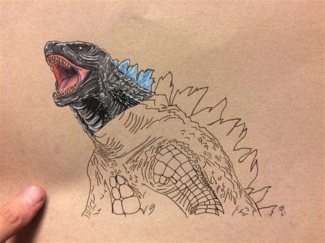 Learn How To Draw A Godzilla Godzilla Step By Step Drawing Tutorials