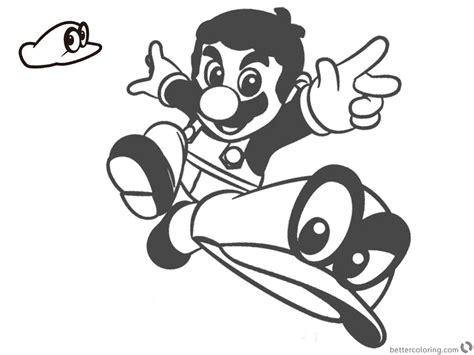 Super Mario Odyssey Coloring Pages Fighting Free Printable Coloring Pages