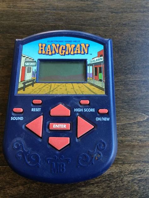 Vintage 1995 Hand Held Electronic Hangman Game Tested Ok Milton