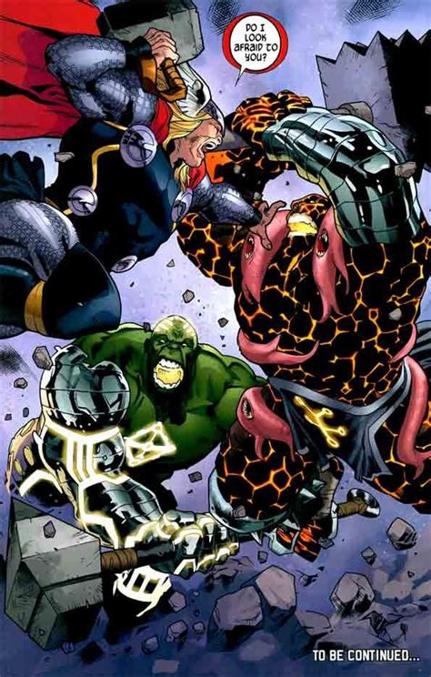 Thor Vs The Thing And Hulk Superhero Comic Comics Marvel Villains