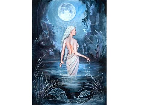 Water Nymph Original Illustration Original Art Mythology Signed