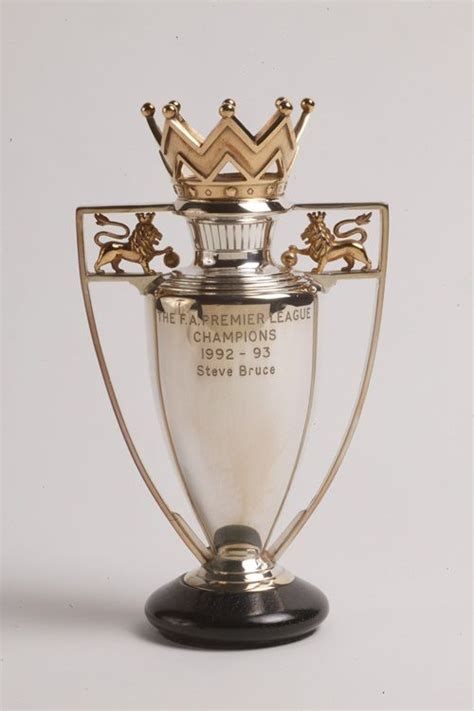 Football wizard pep guardiola has successfully guided man city to another epl trophy. Steve Bruce's miniature Premier League trophy, 1993 ...