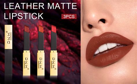 Evpct 3pcs Dark Brown Orange Red Mauve Silky Velvet Matte Lipstick Lip Crayon Set