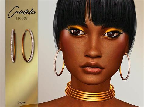 Cristalia Hoops Earrings By Suzue At Tsr Sims 4 Updates