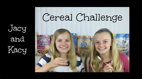 Cereal Challenge ~ Jacy And Kacy Youtube