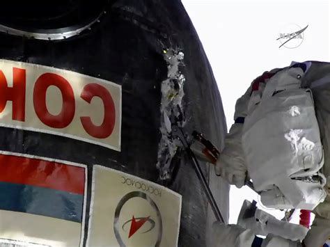Hole Drilled From Inside International Space Station Capsule Russia