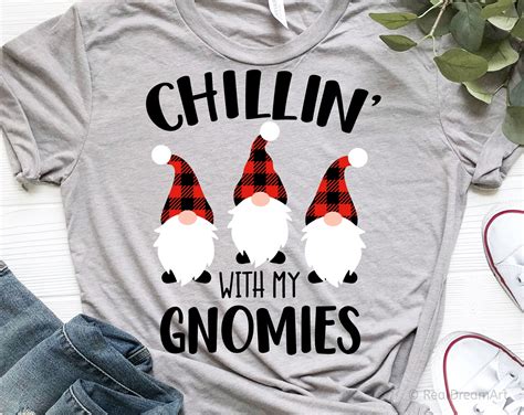 Chilling With My Gnomies Svg Christmas Gnomes Svg Kids Svg Etsy