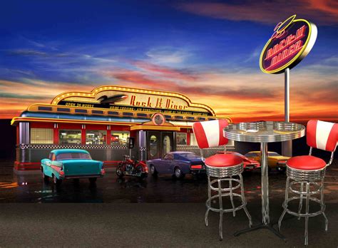 Retro Diner Wallpapers Top Free Retro Diner Backgrounds Wallpaperaccess