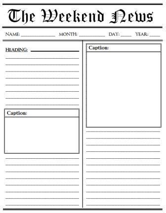 Try having your kids create their very own. Write A Newspaper Article For Kids Template