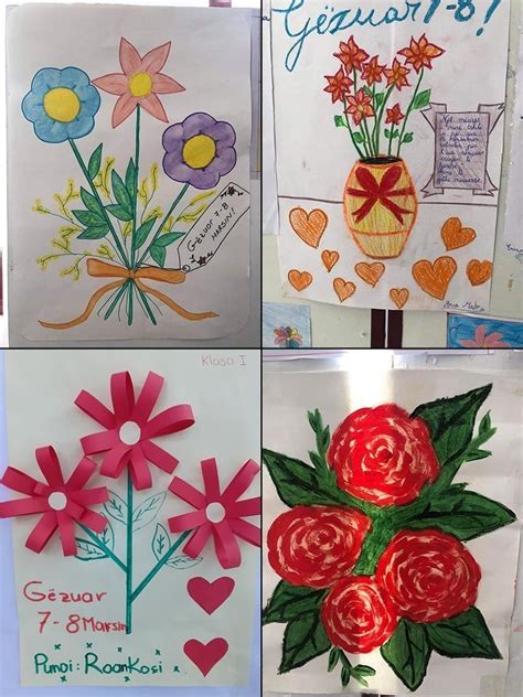 * vizatoni një tufë lule për festen e nënës ( femrave ). Vizatime Per 7-8 Marsin Me Laps - Lolbig Trersost