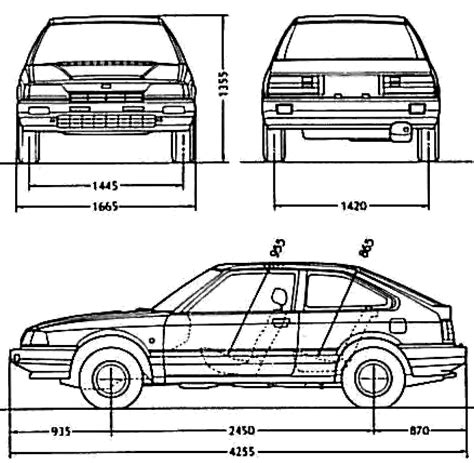 1985 Honda Accord Ii Hatchback Blueprints Free Outlines