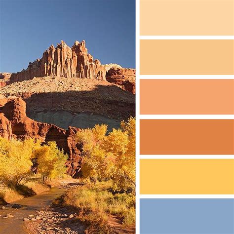 Color Palette Based On This Photo Of The Desert Landscape