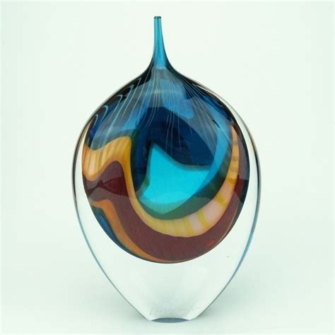 Arrival Of Spring Blown Glass Sculpture By Peter Layton Large Wide