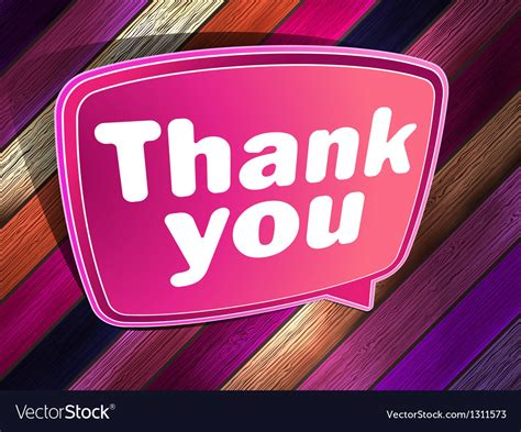 Thank You Poster On A Wooden Eps 10 Royalty Free Vector